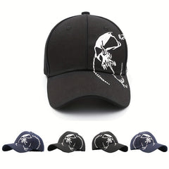 Hip Hop Skull Print Baseball Cap Unisex Sun Hat Adjustable Golf Dad Hat
