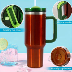 40oz Stainless Steel Sports Water Bottles with Straws and Lids