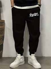 Gasoliine Letter Print Casual Joggers Men's Pants