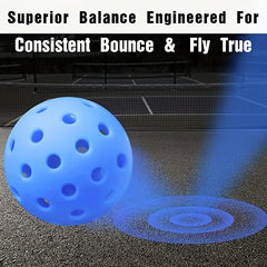 12pcs Pickleball Balls 40 Holes High Elasticity Outdoor Set