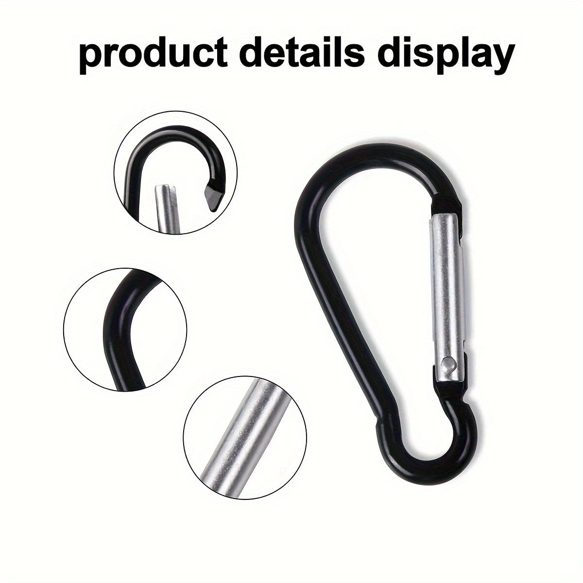 12pcs Aluminum Carabiner Snap Hook Keychain Outdoor Camping