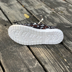 Women's Skateboard Shoes with Rugby Ball Love Heart Pattern