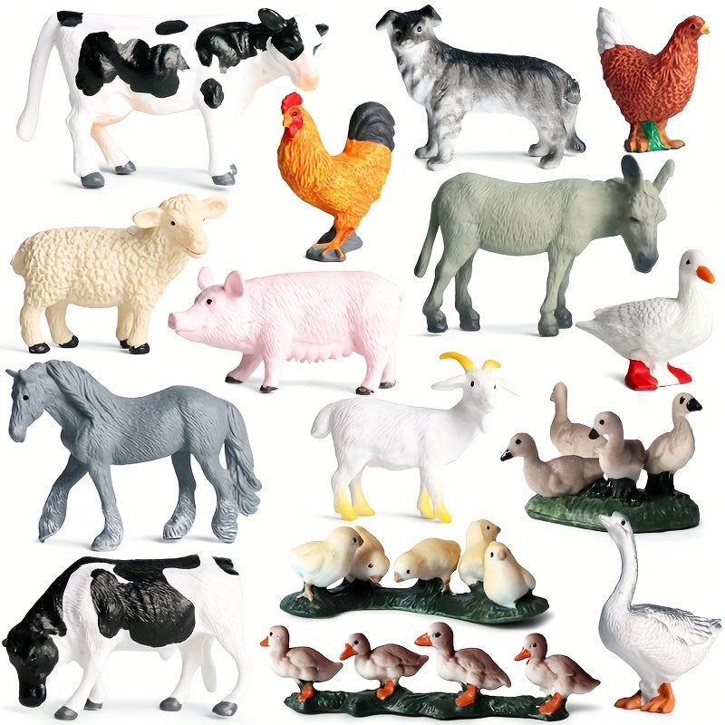 15pcs Farm Animal Simulation Models for Children's Science Development