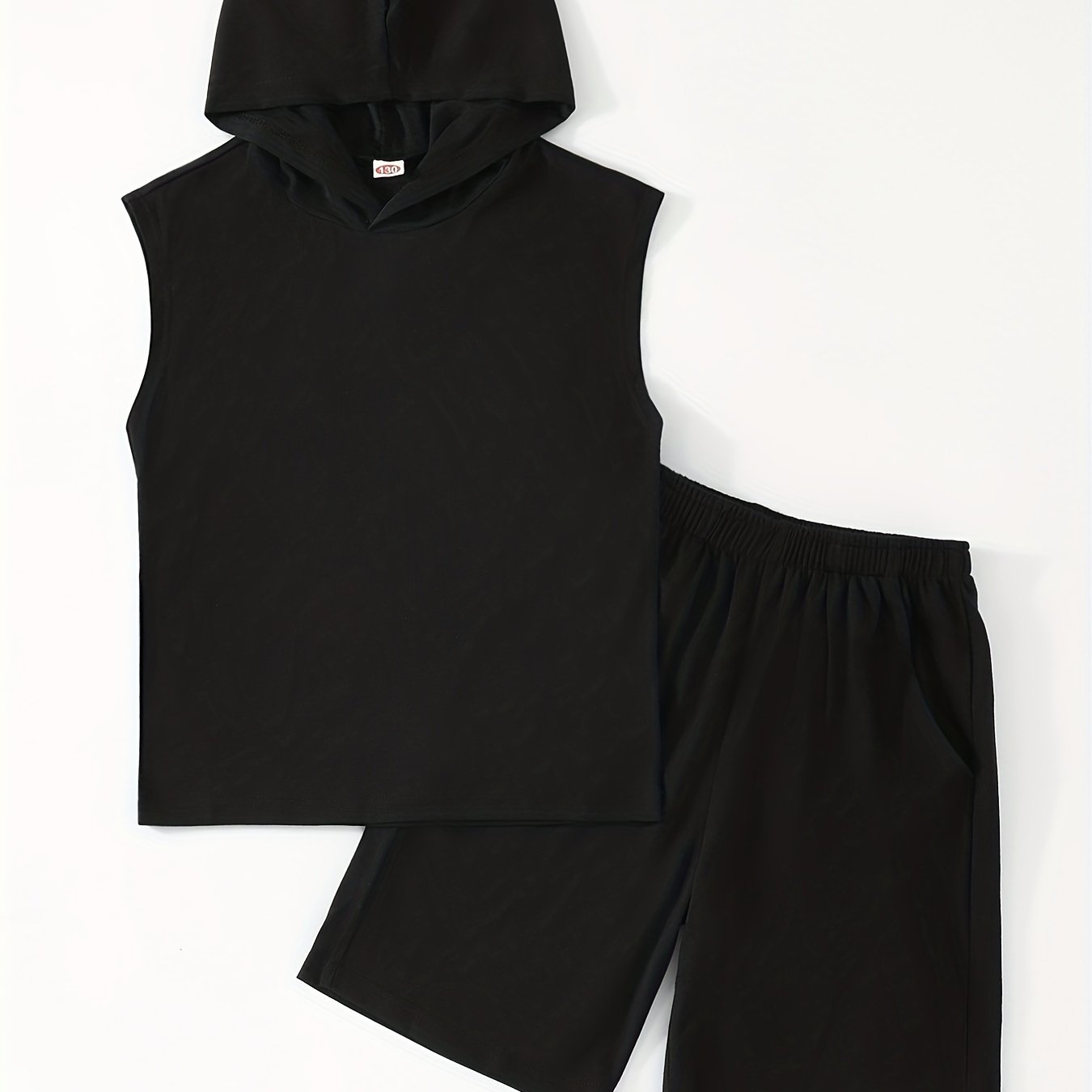 Boys Casual Hooded Tank Top & Shorts Set Summer Clothes