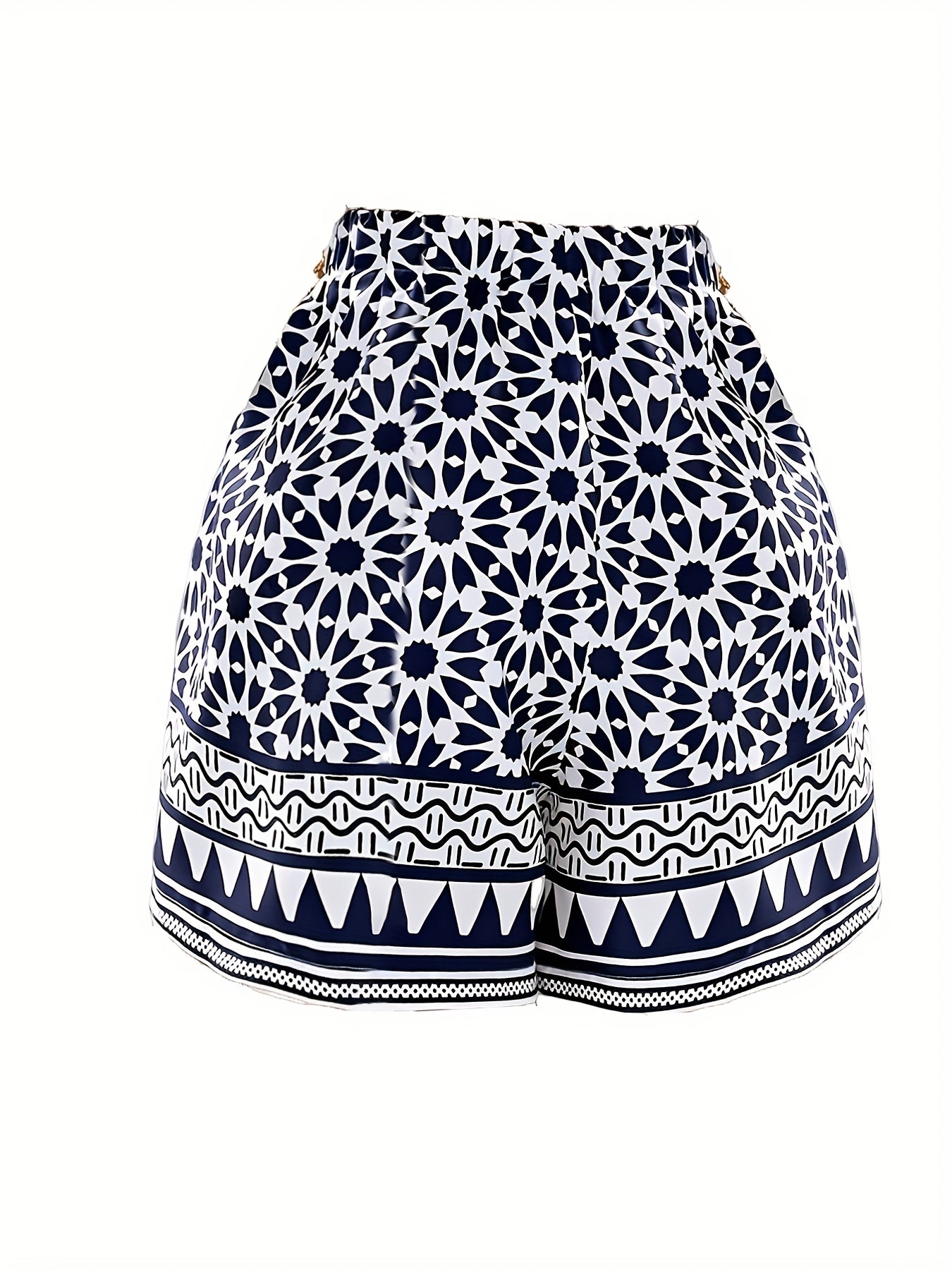 Floral Print Drawstring Shorts Summer Casual Tie Front Loose Shorts