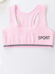 Girls Wireless Padded Sport Bra Kids Underwear