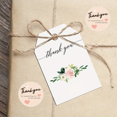 500 Pink Thank You Stickers for Small Businesses