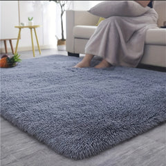 Soft Plush Rug Rectangle Shape Living Room Bedroom Carpet