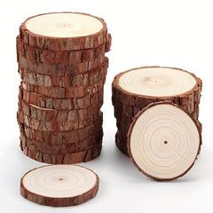 5pcs Wood Slices Craft Kit Circles Christmas Ornaments Wedding DIY Crafts