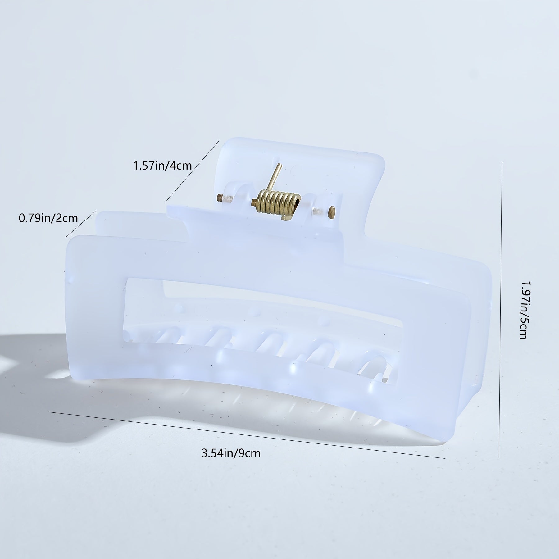 Translucent Square Large Hair Claw Clips - Non-slip Rectangular Hair Accessories
