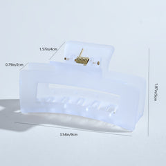 Translucent Square Large Hair Claw Clips - Non-slip Rectangular Hair Accessories