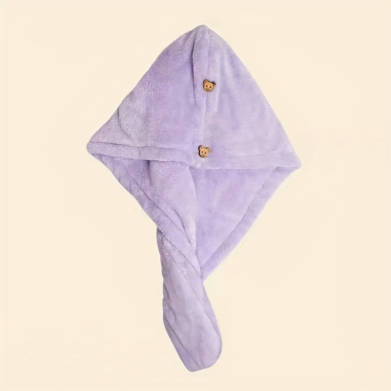 Double Layers Hair Drying Towel Water Absorbent Quick Drying Hair Drying Towel