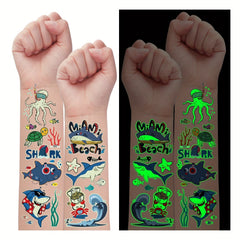 Glow Shark Birthday Party Supplies Luminous Shark Decorations