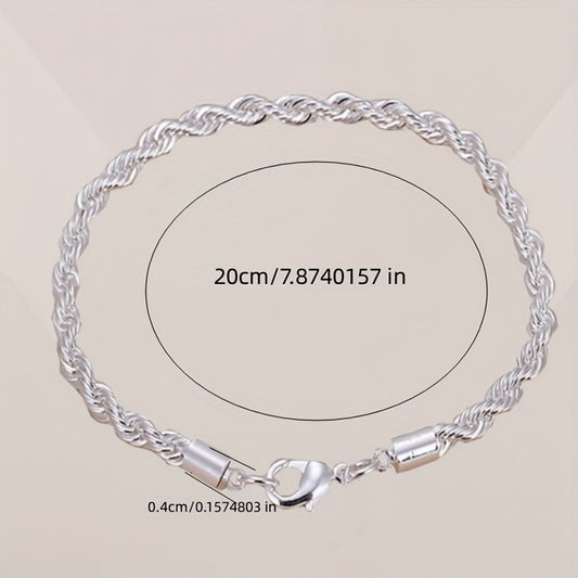 Silver Twist Bracelet