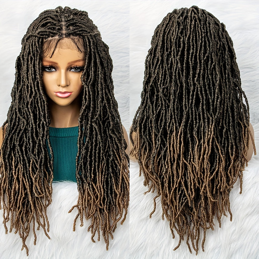 Faux Locs Braided Wig Synthetic Crochet Wigs with Baby Hair