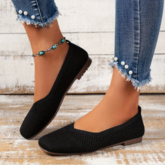 Women's Breathable Slip On Flat Walking Shoes Lightweight