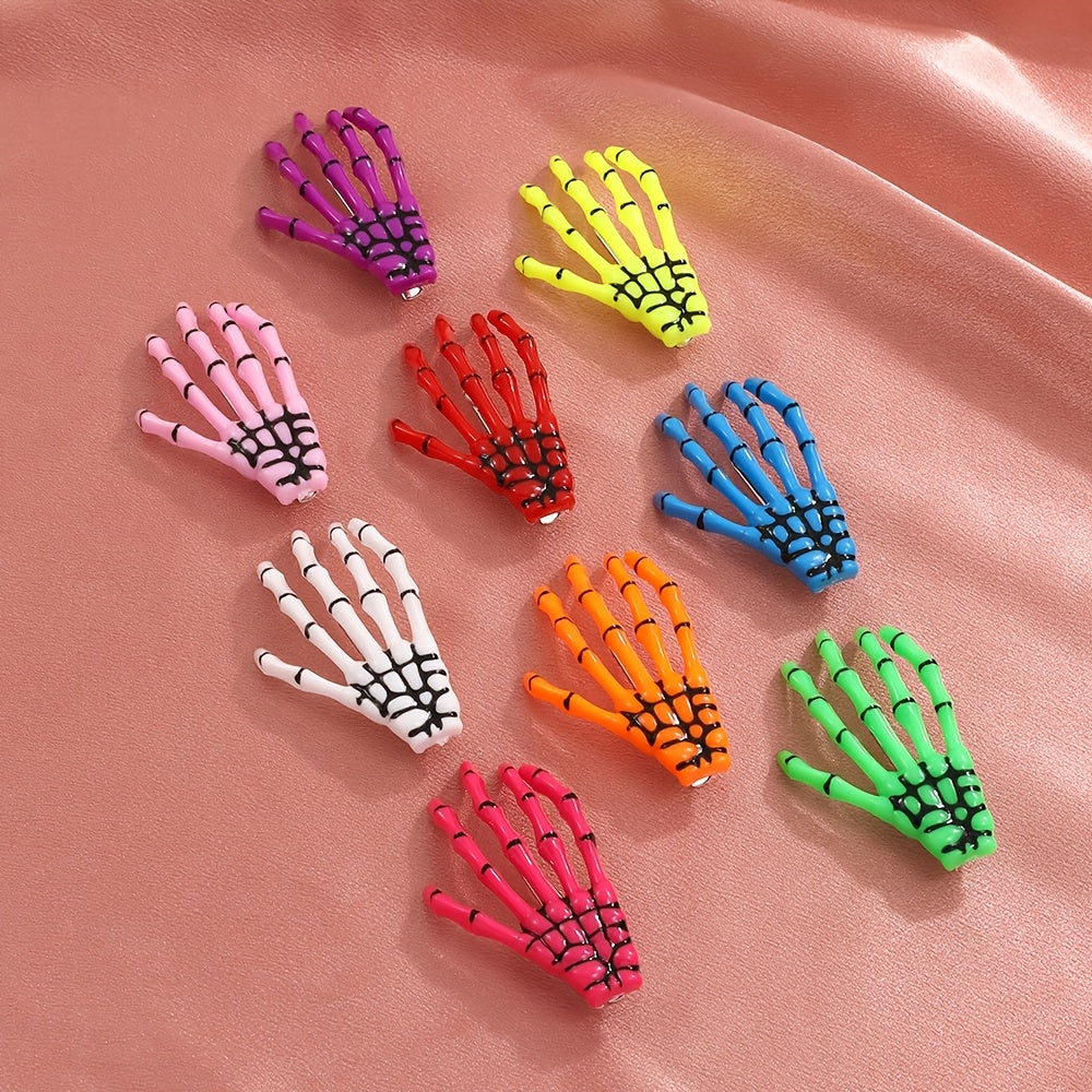Gothic Skull Hand Bone Hair Clip Blood Skull Hair Clip 1pc