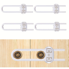 Adjustable Child Safety Locks for Drawers, Cabinets, Wardrobes - U Shape