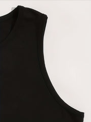 Noodles Print Crop Tank Top Sexy Summer Sleeveless Casual Top