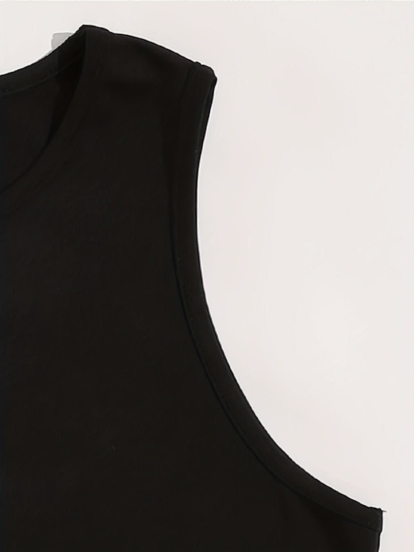 Letter Print Crop Tank Top Sleeveless Casual Top