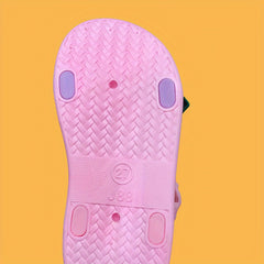 Girl's Sweet Summer Sandals with Flower Pattern