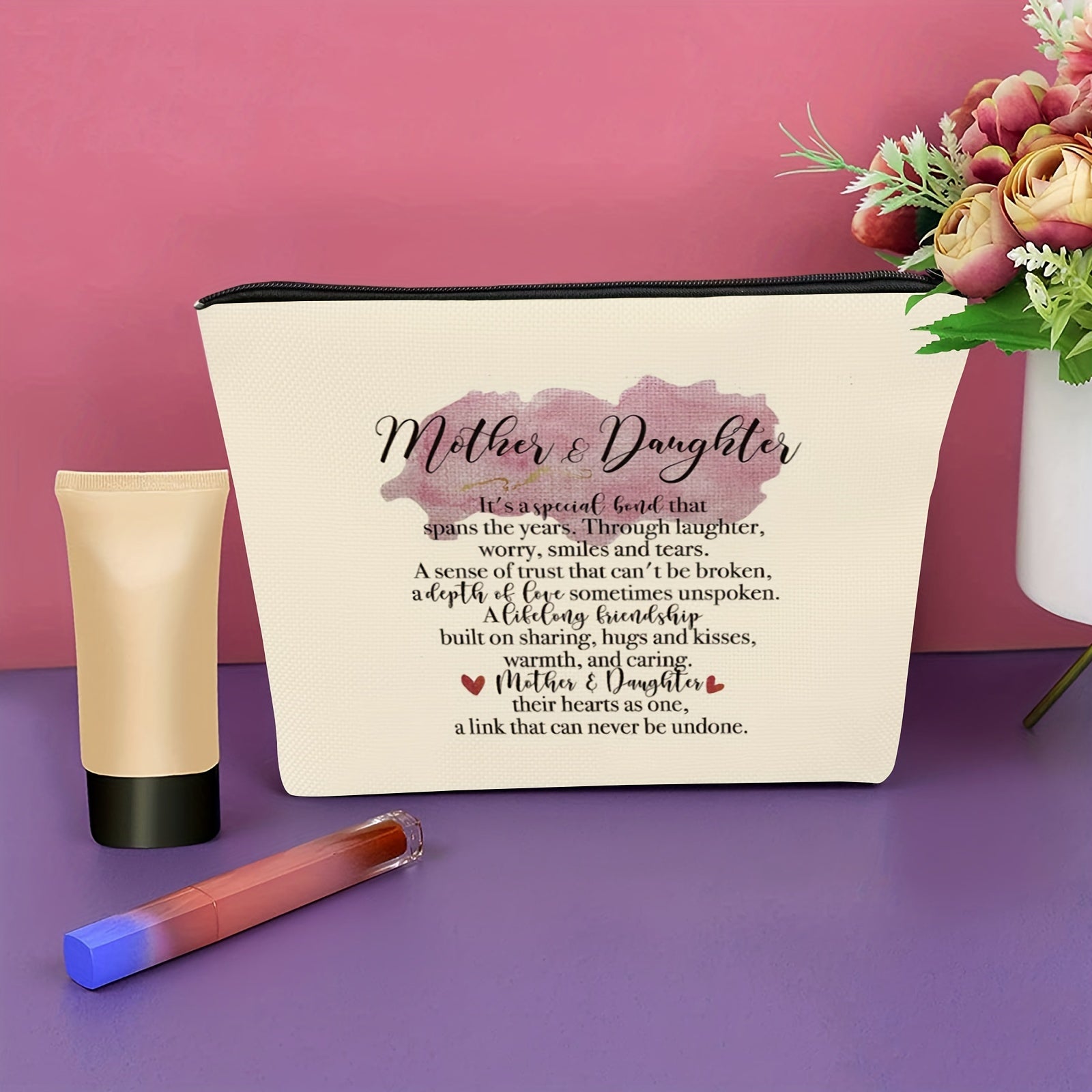 Mother Daughter Cosmetic Bag Makeup Bag Pouch Set