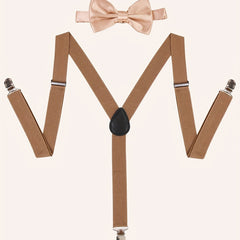 Men's Suspenders & Bow Tie Set For Wedding Party