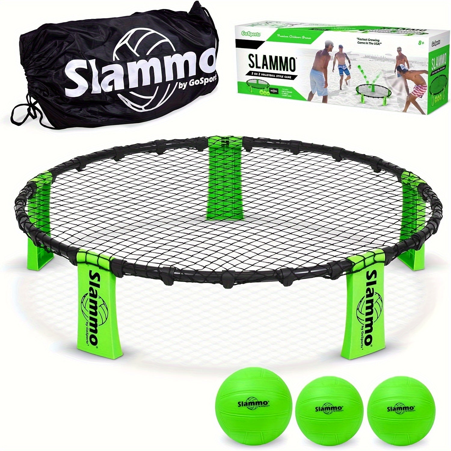 Outdoor PVC Beach Volleyball Games With Carrying Bag Roundnet Game Set