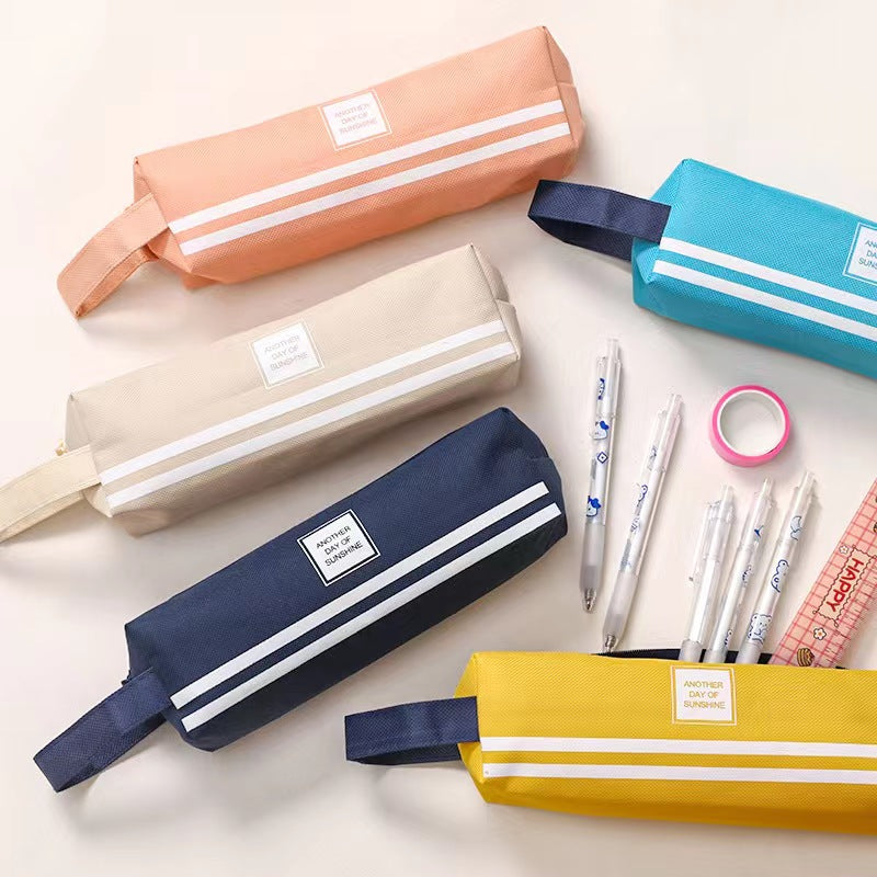 Big Capacity Canvas Pencil Case with Zipper