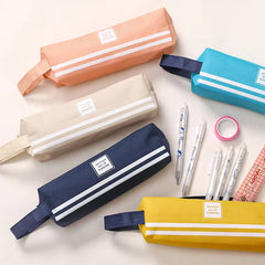 Big Capacity Canvas Pencil Case with Zipper