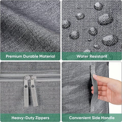 6pcs XL Capacity Storage Bags w/ Zippers & Handles Heavy Duty Storage Bag