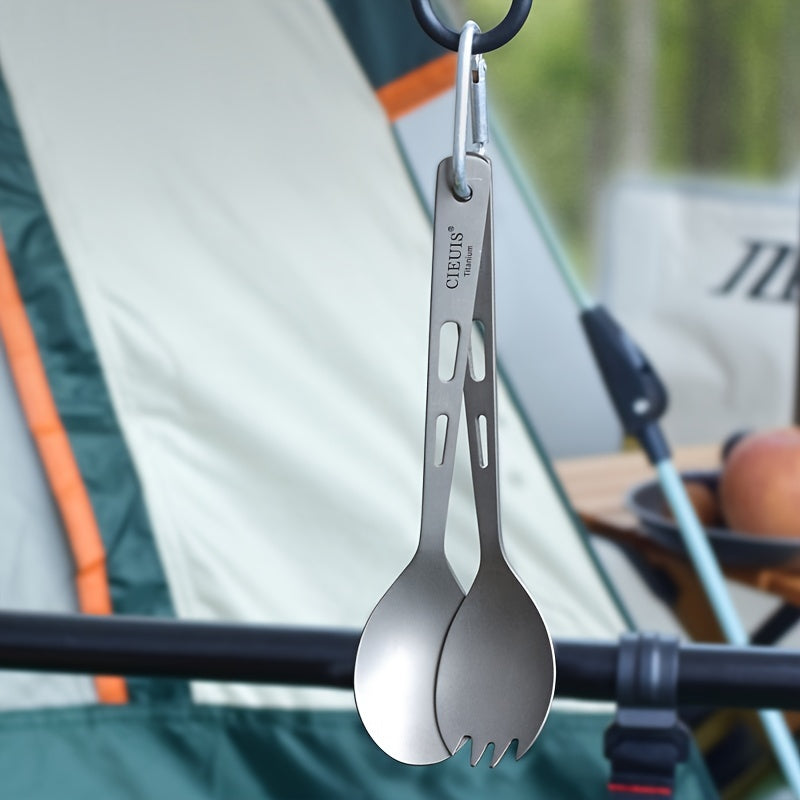 Titanium 3-Hole Spoon Fork for Camping