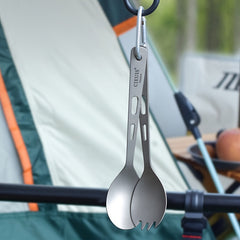 Titanium 3-Hole Spoon Fork for Camping