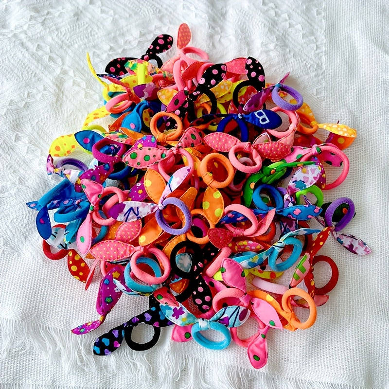 20pcs Rabbit Ears Hair Accessories Hair Ties For Kids