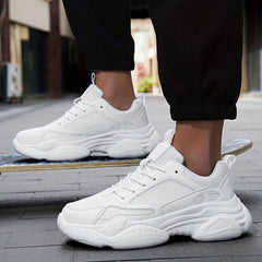 Men's Breathable Chunky Shoes Non Slip Lace Up Sneakers