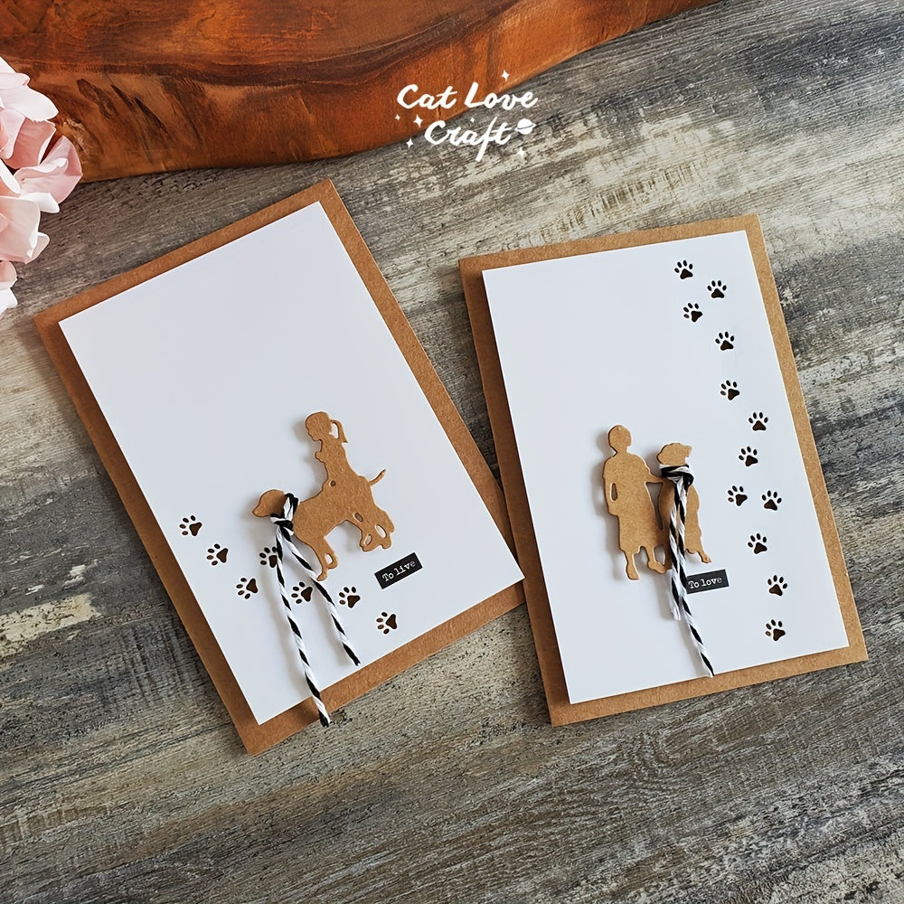 Catlove Dog Paw Track Metal Cutting Dies for DIY Craft