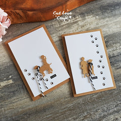 Catlove Dog Paw Track Metal Cutting Dies for DIY Craft