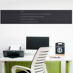 Removable Chalk Board Wall Sticker with 5 Coloured Chalks