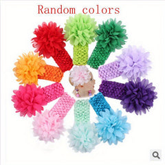 10pcs Baby Girls Chiffon Flowers Headband Hair Accessories