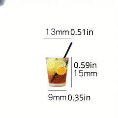 Mini Fruit Tea Beverage Model for Doll House Scene Decoration