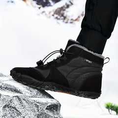 Men's Snow Boots Warm Cozy Ankle Boots Plush Outdoor Winter Shoes