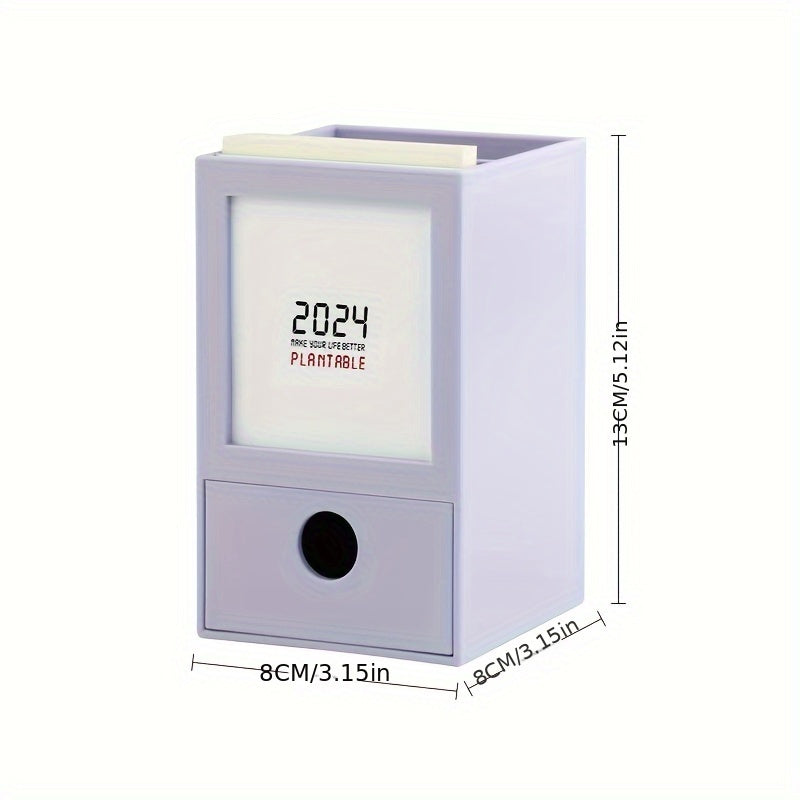 Creative Desk Calendar Storage Pen Holder for Office School Teacher