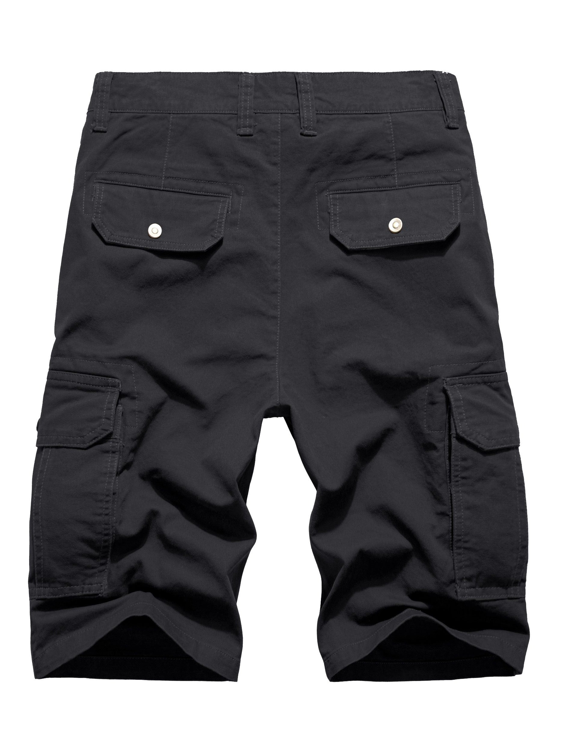 Casual Cotton Zip Up Cargo Shorts for Men