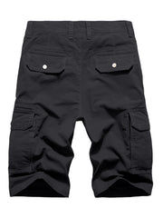Casual Cotton Zip Up Cargo Shorts for Men