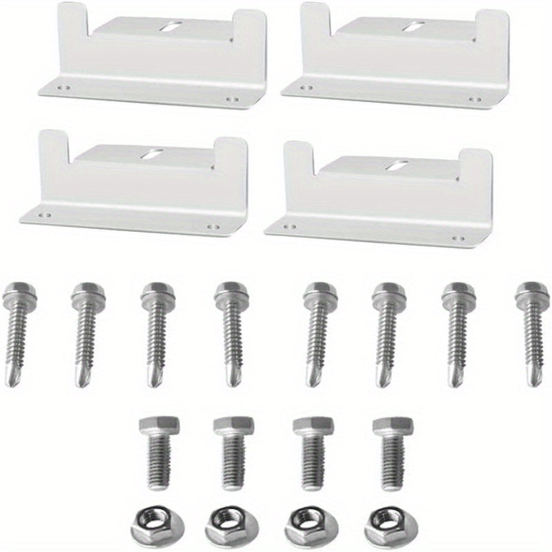 4pcs Outdoor RV Solar Bracket Aluminum Alloy Solar Panel Mounting Block