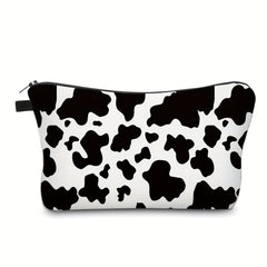 Cow Pattern Cosmetic Bag for Women Makeup Toiletry Organizer Gift