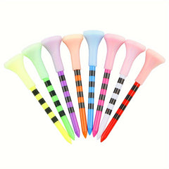 10pcs Luminous Golf Plastic Tee 83mm Double Layer Cup Holder