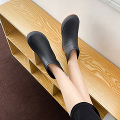 Women's Waterproof Non-slip Rain Boots Comfortable Solid Water Boots