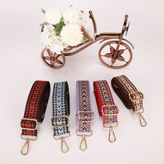 Vintage Pattern Strap Durable Adjustable Shoulder Bag Strap Wide Ethnic Strap