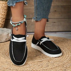 Leopard Print Slip-On Canvas Sneakers Lightweight Walking Shoes